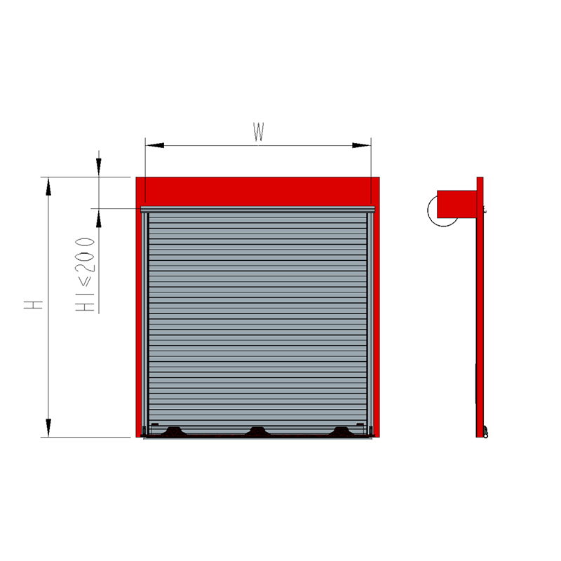 Obturador de rolo manual reforçado para veículos especiais Obturador de rolo manual reforçado para veículos especiais