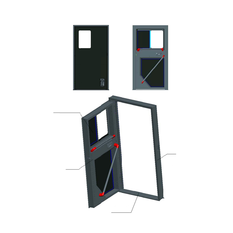 Porta manual da cabine do caminhão de bombeiros